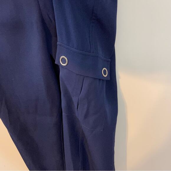 Ted Baker Navy Blue Lightweight Utility Cargo Minimalist Flan Jumpsuit 4 US 10 L - Picture 7 of 15